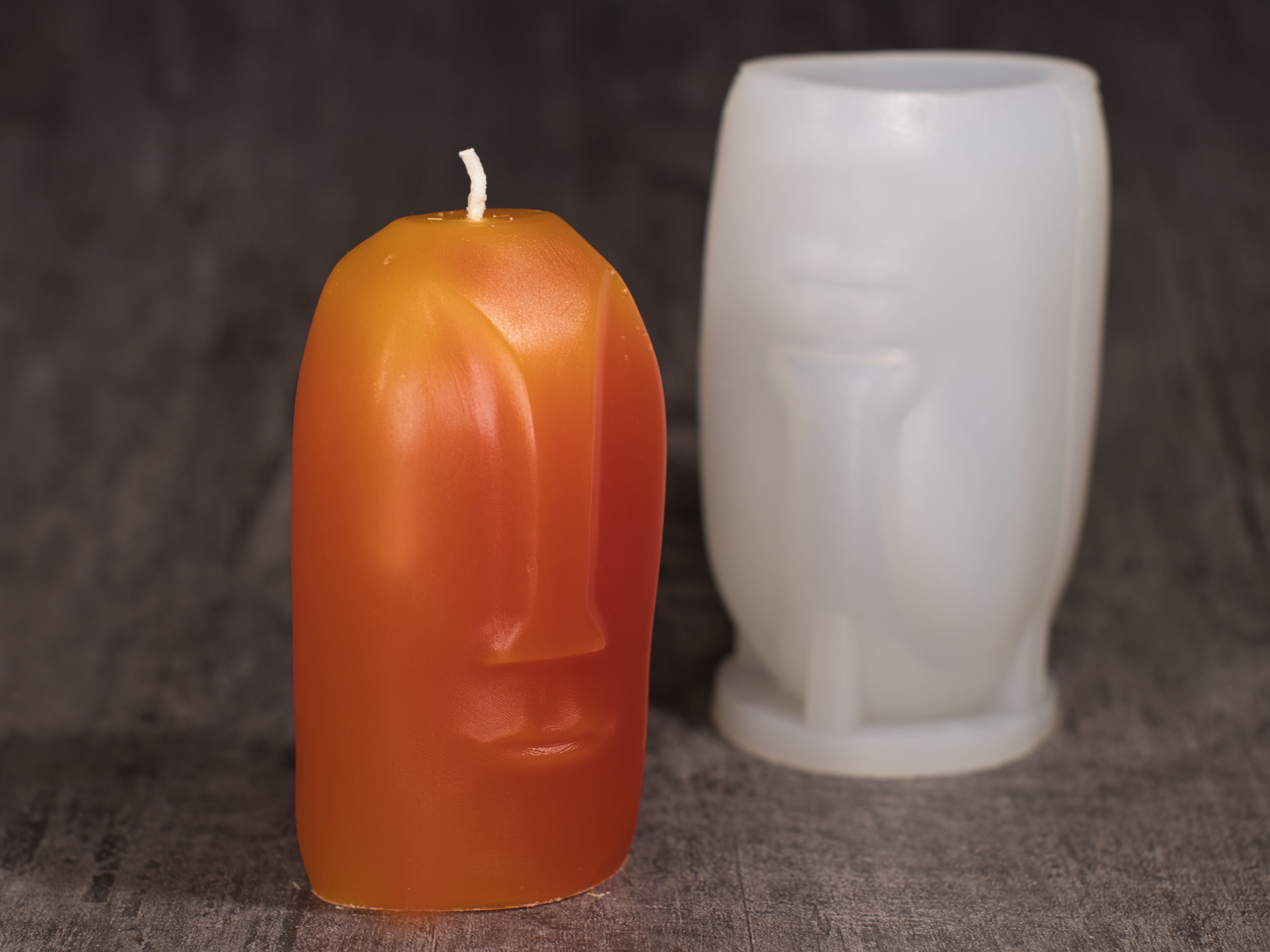 Silikonform runder Moai Silikonform runder Moai
