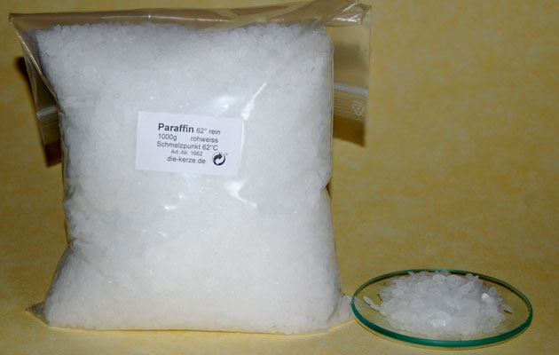 0ab340e9fe6e7e86eb55e51055f5c27d Paraffin rein 62 °C, rohweiß 1 kg