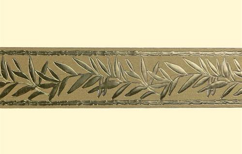 Dekorband Ölzweig, gold auf bronze
