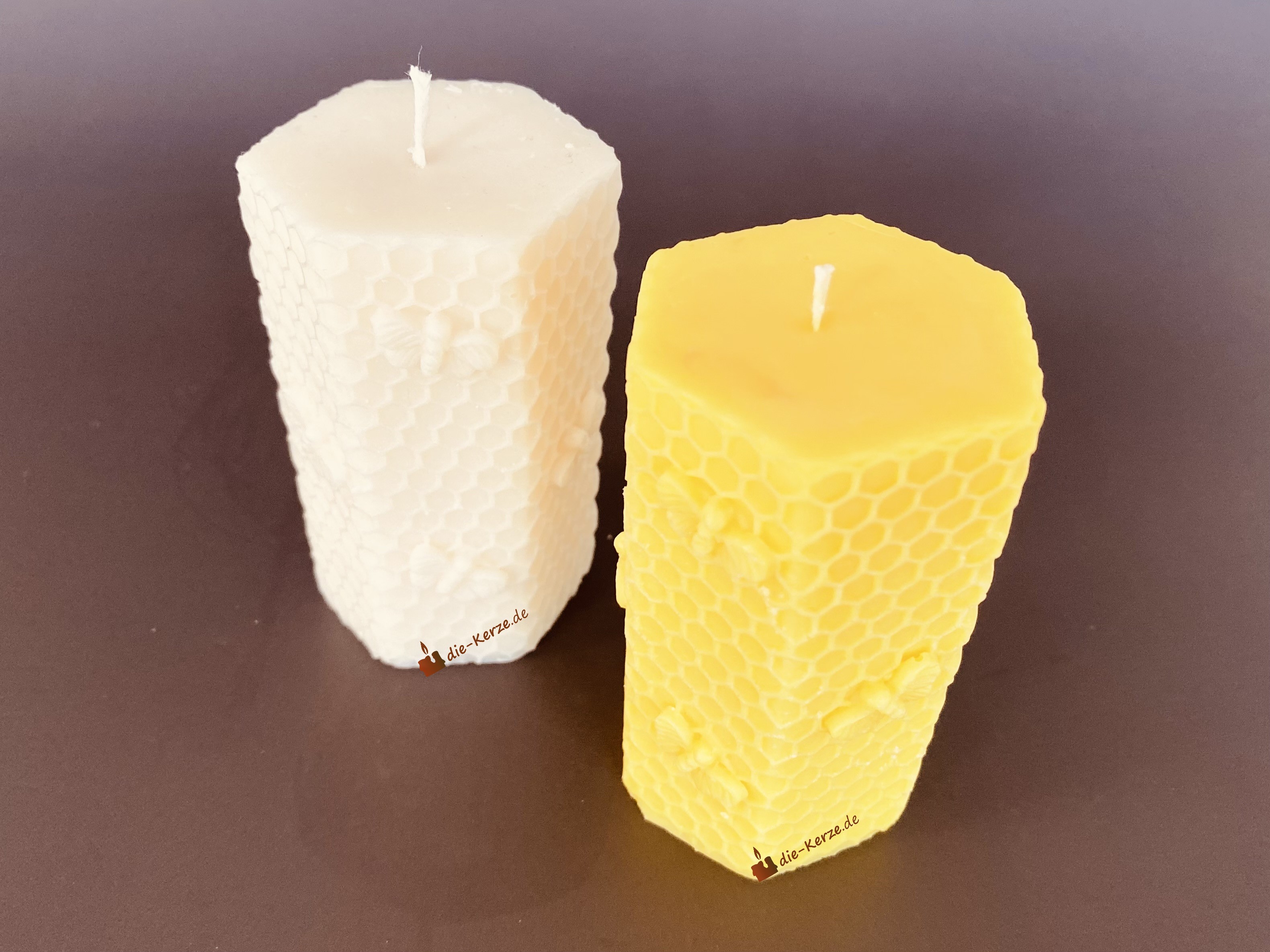 K7087 Silikonform Wabenkerze mit Biene hexagonisch 02