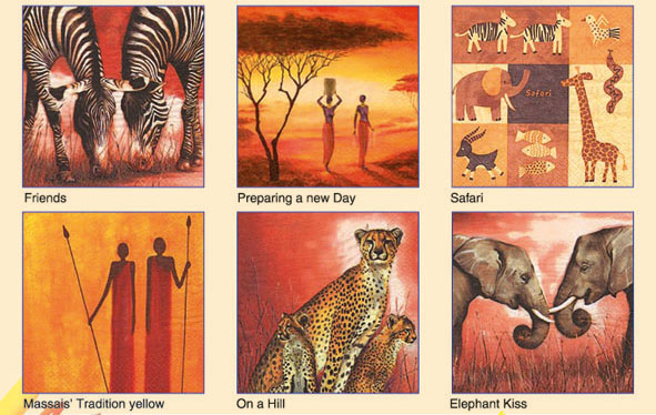 eaf4845136dbc415ff363269062e0ffc Serviettenmischung: Afrikanische Impressionen