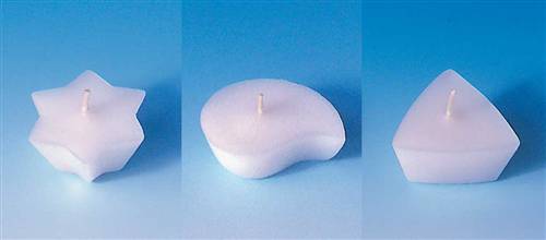 Gießform Schwimmkerzen Stern Flamme Dreieck