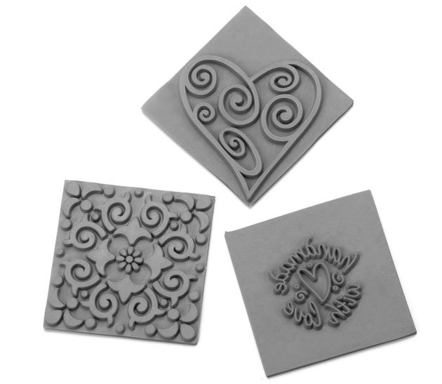 Reliefeinlagen quadrat Ornamente