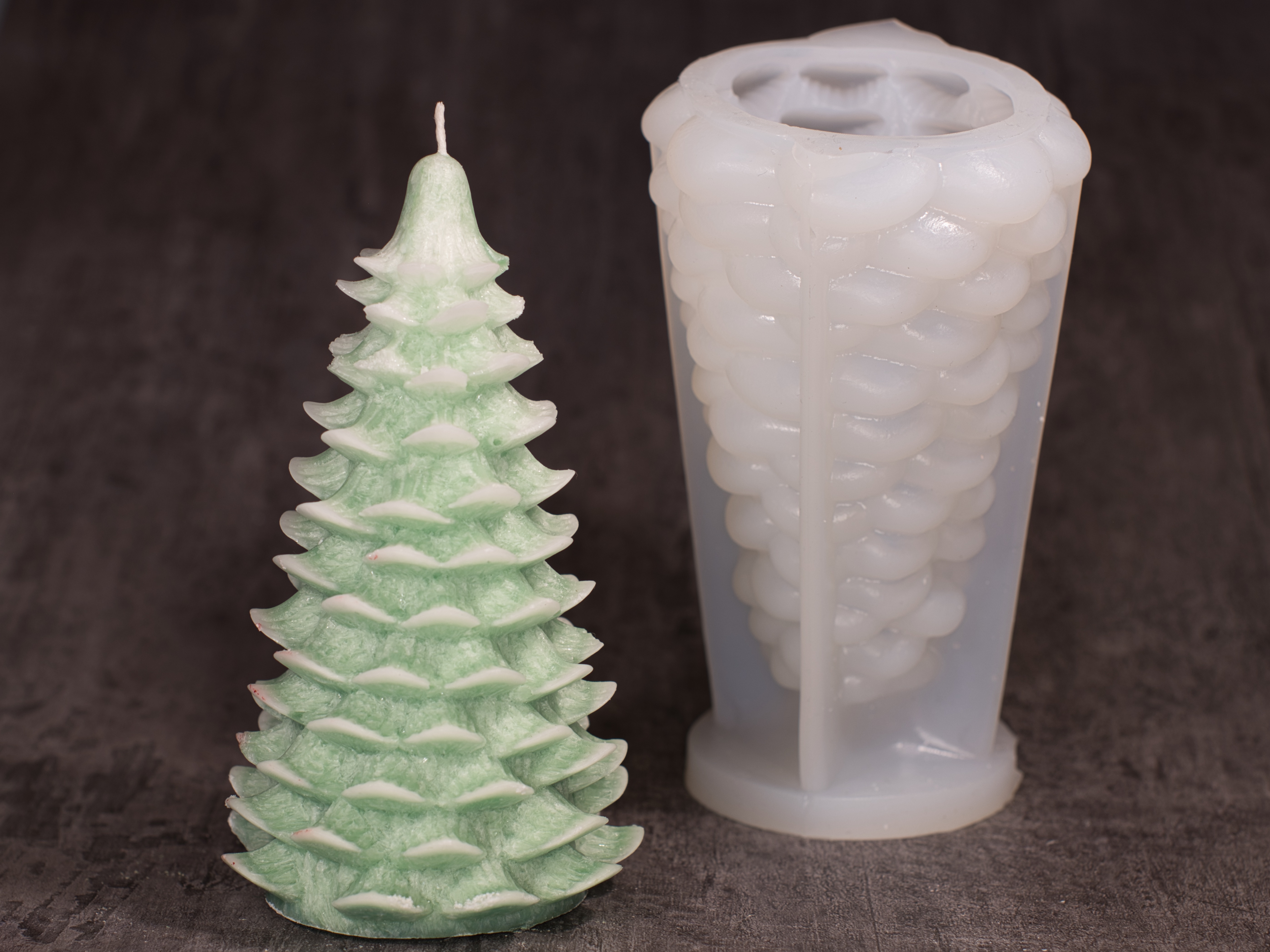 Silikonform schlanker Tannenbaum