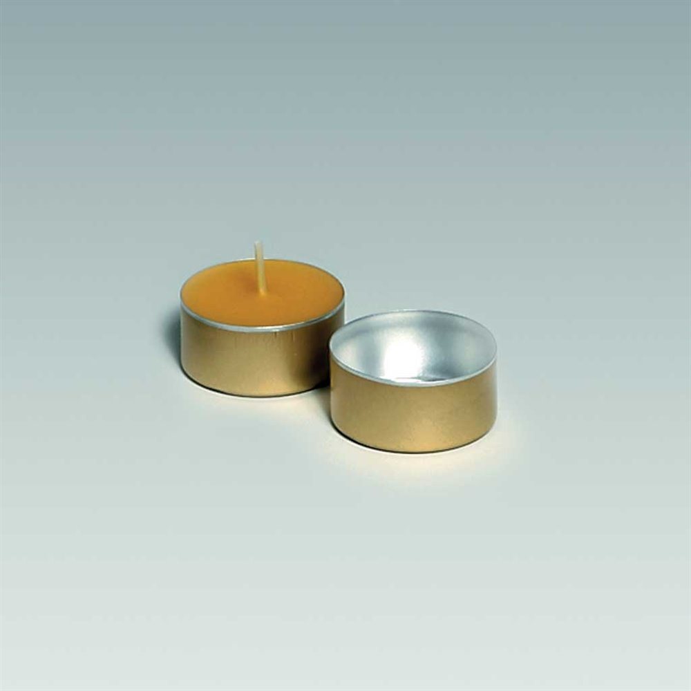 Aluminium Teelichthülse Gold für deine Teelichtkerzen Aluminium Teelichthülse Gold