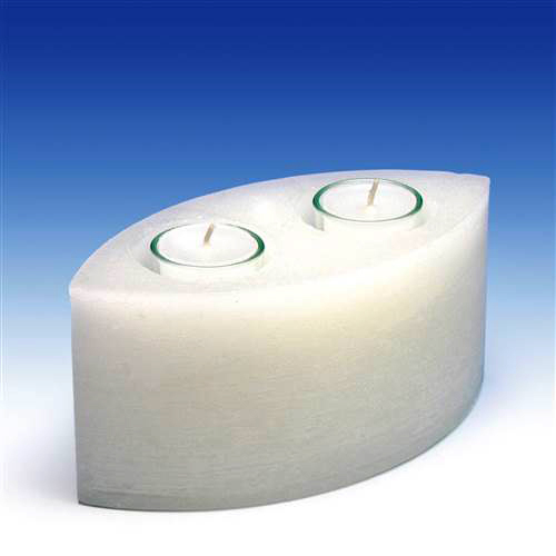 Oval-Gießform für Teelichteinsatz